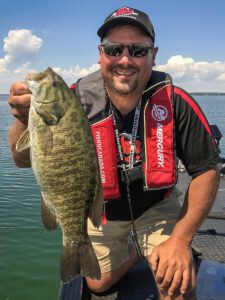 Steve holding a Smallmouth Bass