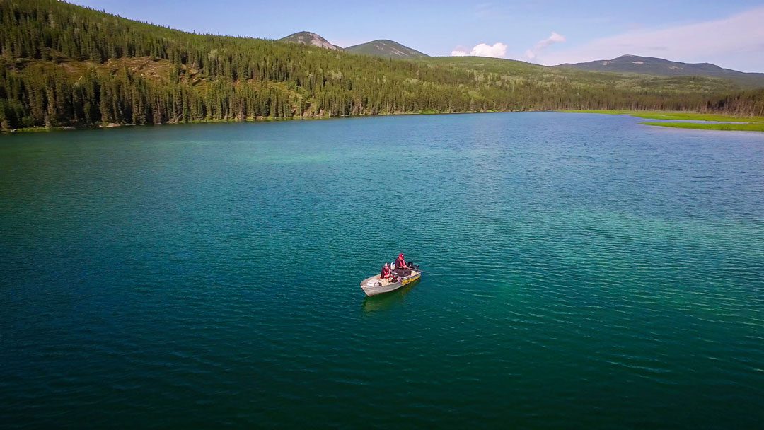 Pike fishing on Fishing Lake in British Columbia