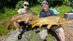 Pete and Will with a double-header of Otonabee River Carp.