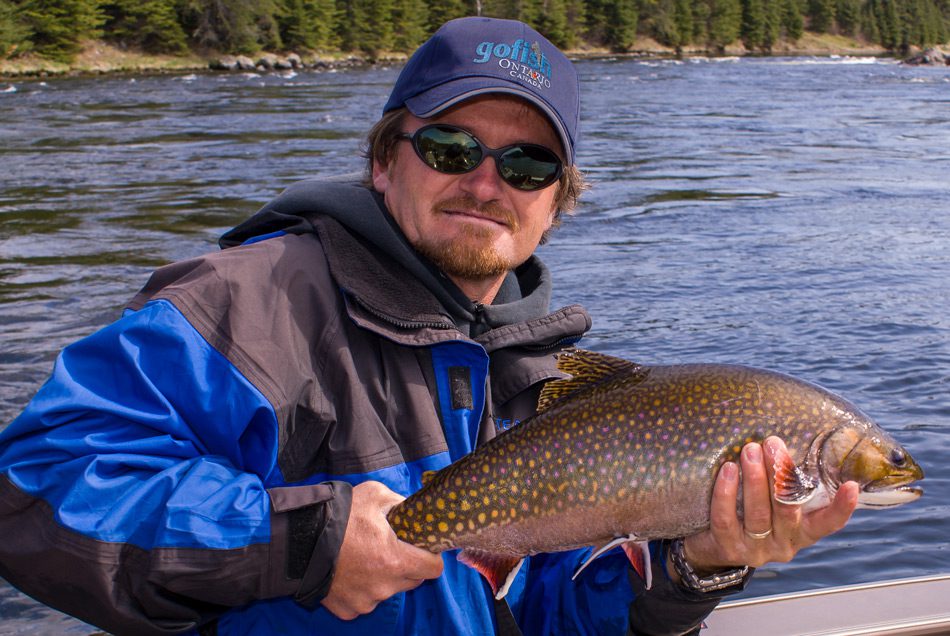 Pete holding Brook Trout