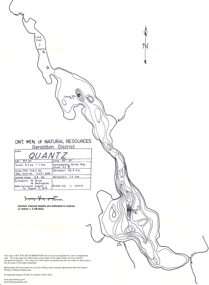 a map of Quantz Lake